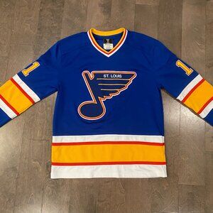 Authentic Custom Stitched Vintage St. Louis Blues Jersey - Brian Sutter #11 Blue
